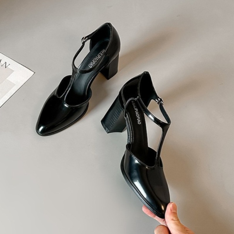 Zapatos Mary Jane Negros de Ta - Leather Classic Strap reseña y precio