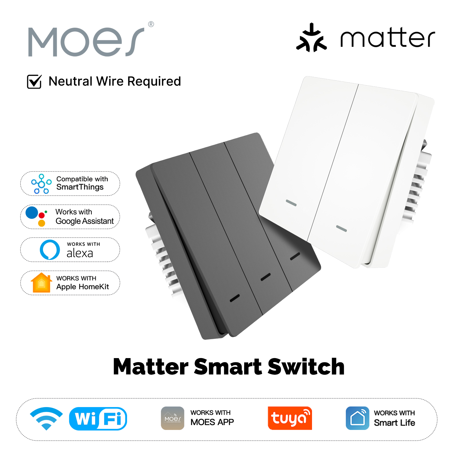 MOES Matter Tuya WiFi interrup - Smart Accessories reseña y precio